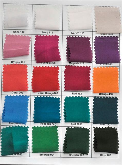 brocade fabric color chart.